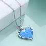 Tree of Life Heart Simulated Opal Pendant Necklace, 925 Sterling Silver Jewelry Christmas Birthday Friendship Gifts for Women Forever in My Heart