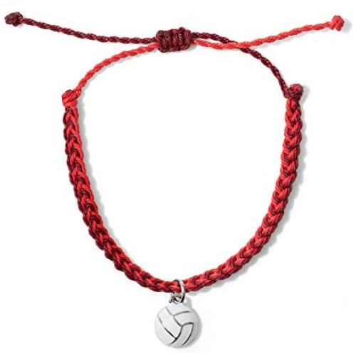 GIMMEDAT Volleyball Charm Bracelet 6 Colors 100% Waterproof Adjustable Friendship Jewelry Gift