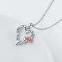 DAOCHONG S925 Sterling Silver Sisters are Flowers from The Same Garden Pendant Necklace or Bangle for Women Sisters Friend