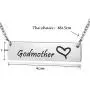 ENSIANTH Godmother Necklace Goddaughter Necklace Hand Stamped Bar Necklace Gift for Her