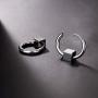 Jstyle 6Pairs 316L Stainless Steel Mens Womens Hoop Earrings Dangle Chain Earrings Punk Gothic Kpop Earrings Unisex