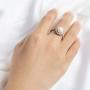 Freshwater Cultured Pearl Ring 8mm Round White Pearl Ring with Cubic Zirconia Simulated Diamonds in Sterling Silver Jewelry Gift for Women Sizes 5-8