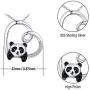 Cute Animal Necklace S925 Sterling Silver Animal Jewelry Forever Love Heart Pendant Necklace Gifts for Women Mom Birthday Mothers Day