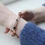 Luxe Alice Premium Fashion Accessory of Rose Gold Surgical Steel Bracelets for Women, Charm Link (Chain) Wrist Bracelet(Bangle)