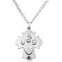 Rosemarie Collections Small Religious Four Way Cross Pendant Necklace 18''