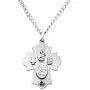 Rosemarie Collections Small Religious Four Way Cross Pendant Necklace 18'' Rosemarie Collections Small Religious Four Way Cross Pendant Necklace 18''