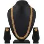 Aheli Bollywood Traditional Gold Tone Long Necklace Earrings Jewelry Set for Women Wedding Party Ethnic Fashion Wear