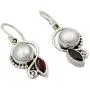 NOVICA Garnet Cultured Freshwater Pearl .925 Sterling Silver Dangle Earrings, Sublime Romance NOVICA Garnet Cultured Freshwater Pearl .925 Sterling Silver Dangle Earrings, Sublime Romance