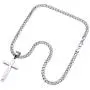 Double Rainbow Jewelry C08S-P32S Men Stainless Steel Silver Cross Pendant Cuban Necklace Chain Link Double Rainbow Jewelry C08S-P32S Men Stainless Steel Silver Cross Pendant Cuban Necklace Chain Link