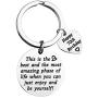 TIIMG 70th Birthday Gift Happy Birthday Keychain Turning 70 Years Old Gift for Women Men 70th Birthday Gift for Coworker Boss Papa Grandma