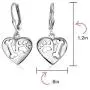 I Love My Dog Heart Shape Cut Out Puppy Pet Bone Animal Lover Paw Print Drop Leverback Earrings For Women 925 Sterling Silver