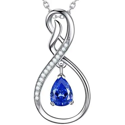 Sterling Silver Blue Sapphire Peridot Ruby Necklace for Mom Wife Birthday Gifts Forever Love Infinity Citrine Pink Tourmaline Jewelry Sterling Silver Blue Sapphire Peridot Ruby Necklace for Mom Wife Birthday Gifts Forever Love Infinity Citrine Pink Tourmaline Jewelry