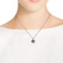 AeraVida Circle Eye of Horus Egyptian Symbol .925 Sterling Silver Pendant Necklace