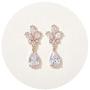 SWEETV Teardrop Bridal Wedding Earrings for Women, Brides, Birdesmaids, Crystal Cubic Zirconia Drop Earrings for Prom Jewelry Gifts