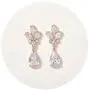 SWEETV Teardrop Bridal Wedding Earrings for Women, Brides, Birdesmaids, Crystal Cubic Zirconia Drop Earrings for Prom Jewelry Gifts