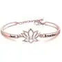 WUSUANED Just Breathe Lotus Flower Bracelet Yoga Jewelry Gift For Women Girl WUSUANED Just Breathe Lotus Flower Bracelet Yoga Jewelry Gift For Women Girl
