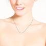 AeraVida 0.75 mm Simple Oval .925 Sterling Silver Cable Chain Necklace-18 inches