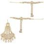 Aheli Ethnic Indian Traditional Bollywood Fashion Kundan Bridal Jewelry Set with Choker Earrings Maang Tikka Hathphool for Women