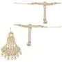 Aheli Ethnic Indian Traditional Bollywood Fashion Kundan Bridal Jewelry Set with Choker Earrings Maang Tikka Hathphool for Women