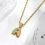 Plumiss Initial Letter Pendant Necklace Mens Womens Capital Letter A-Z 14K Gold Long Necklace Plumiss Initial Letter Pendant Necklace Mens Womens Capital Letter A-Z 14K Gold Long Necklace