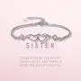 SOLINFOR Sister Bracelet - Sterling Silver Jewelry with Gift Wrapping, Card - Sister Gifts from Sister - Two Interlocking Hearts Bracelet for Women SOLINFOR Sister Bracelet - Sterling Silver Jewelry with Gift Wrapping, Card - Sister Gifts from Sister - Two Interlocking Hearts Bracelet for Women