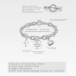 Christian Gifts for Women Religious Gifts for Women Let Your Faith be Bigger than Your Fear Bracelet Religious Jewelry(Faith-OBR)
