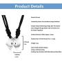Couples Necklace Set Sun and Moon Engraved Simple Fashion Unique Magnet Attraction Design Romantic Love Stone Necklace Set for Him and Her Boyfriend Girlfriend Teens Women Men 2 pcs