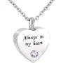 Jesse Ortega 12 Colors Birthstone Urn Necklace of Ashes Always in My Heart Cremation Keepsake Memorial Jewelry Jesse Ortega 12 Colors Birthstone Urn Necklace of Ashes Always in My Heart Cremation Keepsake Memorial Jewelry