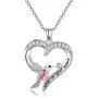 CHENGHONG Hummingbird Necklace 925 Sterling Silver Hummingbird Jewelry for Women Hummingbird Gifts for Mom Heart Pendant Inspiration Necklace Bird Animal Jewelry Gift for Women