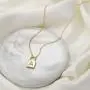 Turandoss Gold Initial Lock Necklaces for Women, 14K Gold Plated Dainty Personalized Initial CZ Letter Padlock Pendant Gold Lock Necklaces for Women Girls Trendy Jewelry Gifts