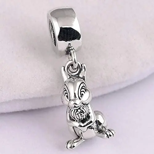 Ochoos New Mischievous But Well-Meaning Thumper Pendant Beads Fit Pandora Bracelet DIY Jewelry 925 Sterling Silver Animal Bead Charm