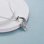 HUKKUN Sterling Silver Necklace for Women Lucky Gold Elephant Love Heart Pendant You are My Sunshine Animal Jewelry Gift for Girlfriend