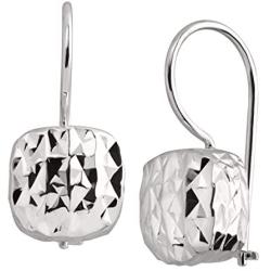 Silpada Rounded Cube Drop Earrings in Textured Sterling Silver