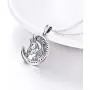 YFN Unicorn Crescent Necklace 925 Sterling Silver Unicorn Gift for Women Girls
