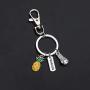 UJIMS IVF Gift Infertility Fearless Keychain with Pineapple Charm TTC Jewelry Encouragement Gift