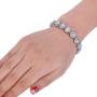 EVER FAITH Silver-Tone Round Cut Cubic Zirconia Tennis Necklace Bracelet Earrings Set