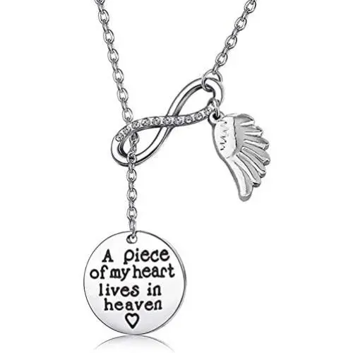 Memorial Jewelry Sympathy Gift A Piece of My Heart Lives In Heaven Lariat Y Necklace Loss Jewelry Gift Memorial Jewelry Sympathy Gift A Piece of My Heart Lives In Heaven Lariat Y Necklace Loss Jewelry Gift