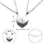 Zhia Matching Necklaces for Couples Best Friends, Magnetic Love Heart Jewelry