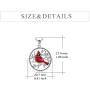 Cardinal Necklace Sterling Silver Red Bird Memorial Gift for Women Cardinal Jewelry for Girls Loved Ones