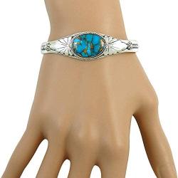 Turquoise Bracelet Sterling Silver 925 Genuine Turquoise