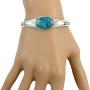 Turquoise Bracelet Sterling Silver 925 Genuine Turquoise