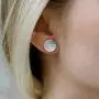 CHESKY 14K Gold/Silver Plated Hammered Moon Stud Earrings for Women Girls Dainty Brushed Finish Coin Ear Studs Circle Stud Earrings Simple Jewelry CHESKY 14K Gold/Silver Plated Hammered Moon Stud Earrings for Women Girls Dainty Brushed Finish Coin Ear Studs Circle Stud Earrings Simple Jewelry