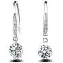 YAZILIND Drop Dangle Earrings Silver Cubic Zirconia Sparkling Women Hook Earrings Elegant Vintage Shinning Statement Party Jewelry YAZILIND Drop Dangle Earrings Silver Cubic Zirconia Sparkling Women Hook Earrings Elegant Vintage Shinning Statement Party Jewelry