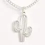 Happy Kisses Cactus Necklace – Desert Pendant – Inspirational Message Card – for Women & Kids