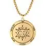 TEAMER Key of Solomon Seal Pendant Necklace Gold Stainless Steel Pentacle Talisman Wiccan Jewelry for Men Women TEAMER Key of Solomon Seal Pendant Necklace Gold Stainless Steel Pentacle Talisman Wiccan Jewelry for Men Women