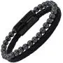 MagnetRX® Hematite & Leather Magnetic Therapy Bracelet - MAX Strength Natural Pain Relief and Healing Stones - Beaded Magnetic Hematite Bracelets (Medium) MagnetRX® Hematite & Leather Magnetic Therapy Bracelet - MAX Strength Natural Pain Relief and Healing Stones - Beaded Magnetic Hematite Bracelets (Medium)