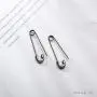 Cinlan S925 Silver Simple Paper Clip Earrings Stylish Punk Goth Safety Pin Earrings Cinlan S925 Silver Simple Paper Clip Earrings Stylish Punk Goth Safety Pin Earrings