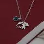 Zuo Bao Mama Bear Necklace Mom Necklace Mama and Baby Bear Necklace with 12 Months Birthstone Birthday Gift Family Jewelry for Her