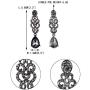 EVER FAITH Womens Crystal Gorgeous Bridal Floral Dangle Teardrop Chandelier Pierced Earrings