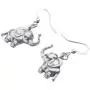 WEVENI Alloy Silver Gold Plated Cute Tiny Elephant Earrings Dangle Drop Antique Jewelry For Women Girls Dainty Gift